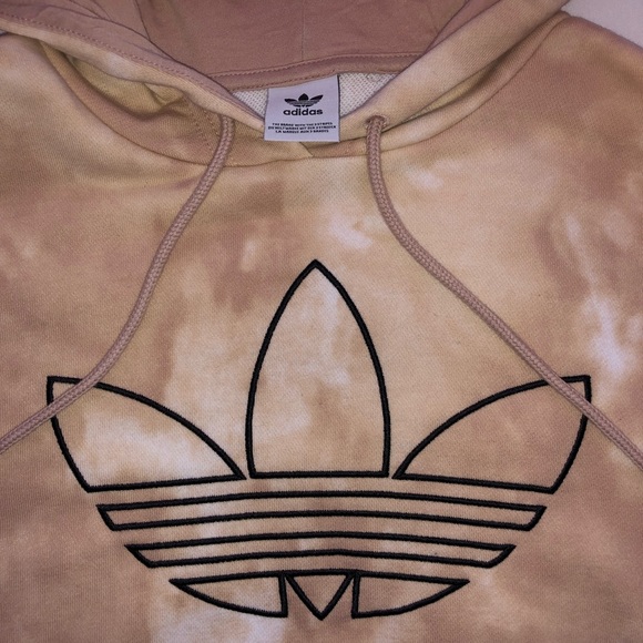 NWOT Adidas tie-dye crop hoodie medium (SOLD) - Picture 3 of 4
